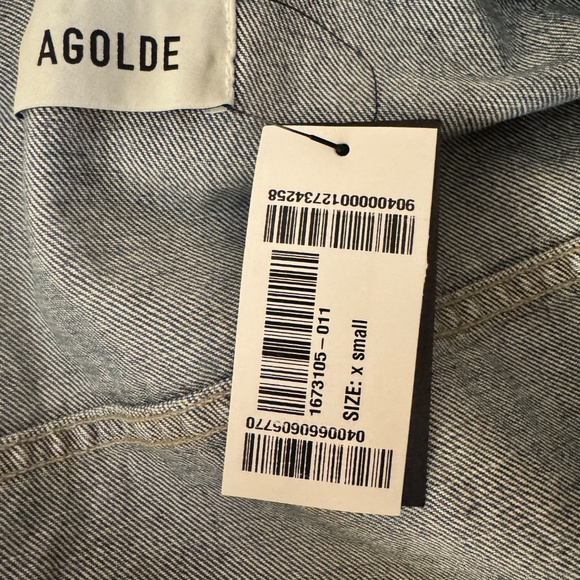 Agolde Zyla Cinch Denim Jacket in blue XS - Picture 6 of 6